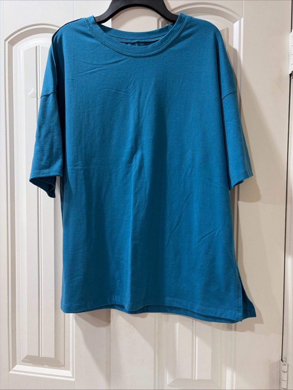 Women’s teal Crewneck Cotton T-Shirt